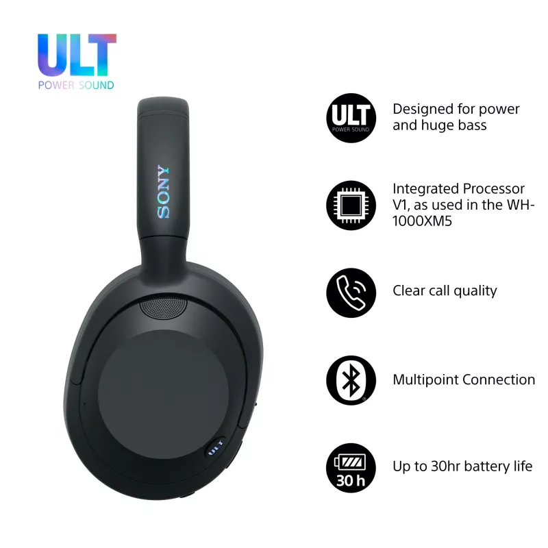 Headset Sony ULT WEAR monaurálny USB/Bluetooth 5.2, ANC, 30–50 h batéria, 3,5 mm, USB‑C nabíjanie, 255 g