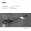 CLUB3D USB-C® hub na dual HDMI™ 4K60Hz M/F+PD3.0 100 W