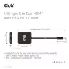 CLUB3D USB-C® hub na dual HDMI™ 4K60Hz M/F+PD3.0 100 W