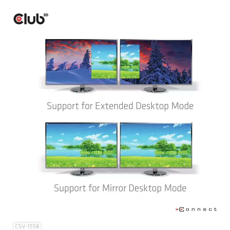 CLUB3D USB-C® hub na dual HDMI™ 4K60Hz M/F+PD3.0 100 W