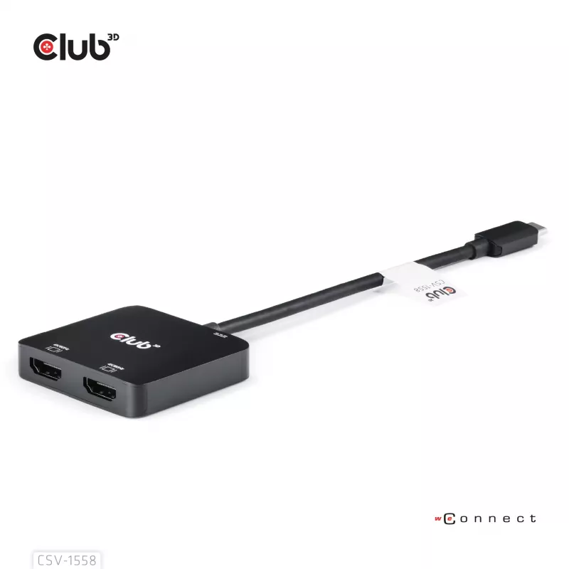 CLUB3D USB-C® hub na dual HDMI™ 4K60Hz M/F+PD3.0 100 W