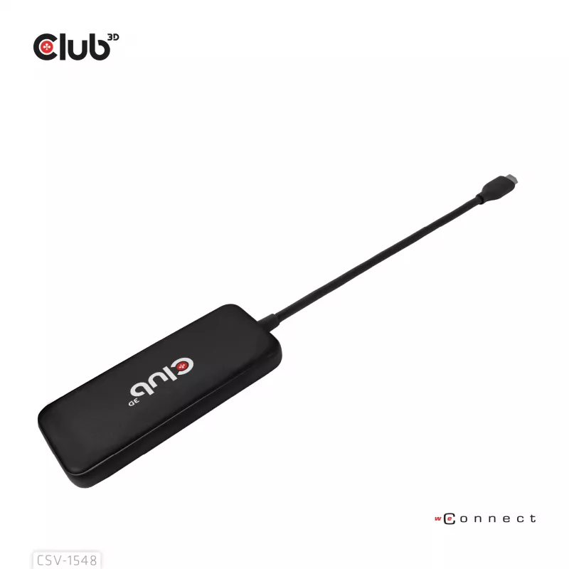 Club3D CSV-1548 USB-C rozbočovač, 4x USB-C 10 Gbps, 100W PD, čierny