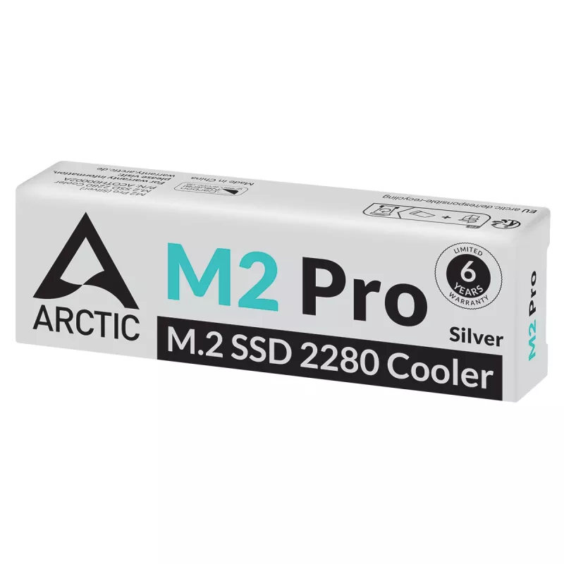 ARCTIC M2 Pro (strieborná) - chladič SSD pre M.2 disky, chladič, strieborná