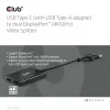 Videosplitter Club 3D CSV-1478 USB Type-C (s USB-A adaptérom) na dual DisplayPort 4K60Hz, čierna