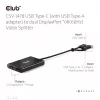 Videosplitter Club 3D CSV-1478 USB Type-C (s USB-A adaptérom) na dual DisplayPort 4K60Hz, čierna