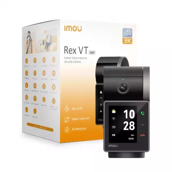 IP bezpečnostná kamera IMOU Rex VT Pro — stolová montáž, 2880×1620, 3,6 mm, 8-násobný digitálny zoom, 87°×48° zorné pole, 2,4
