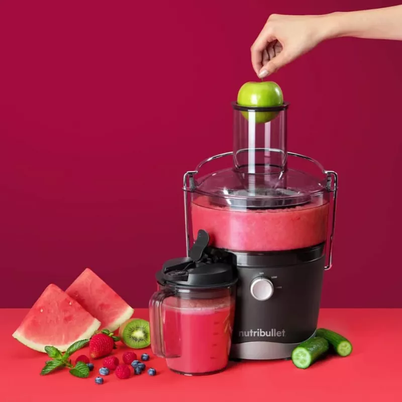 NutriBullet NBJ100G odšťavovač 800 W čierny, sivý