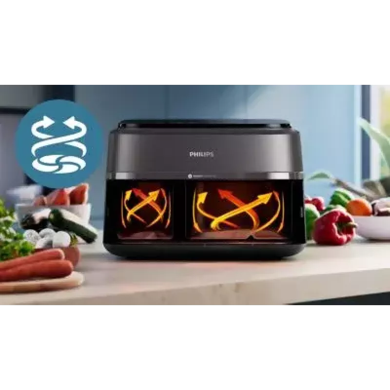 Teplovzdušná fritéza Philips 3000 Serie NA351/00 — 9 l, 2750 W, 8 programov, Rapid Air