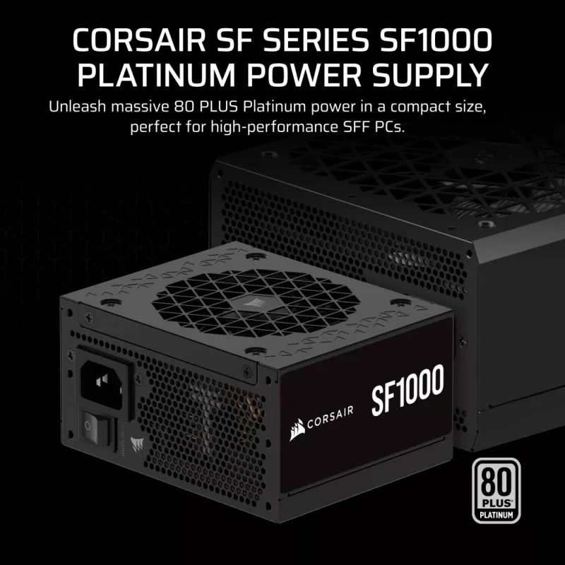 Corsair SF1000 zdroj SFX, 1000 W, 80 PLUS Platinum, plne modulárny (CP-9020257-EU)