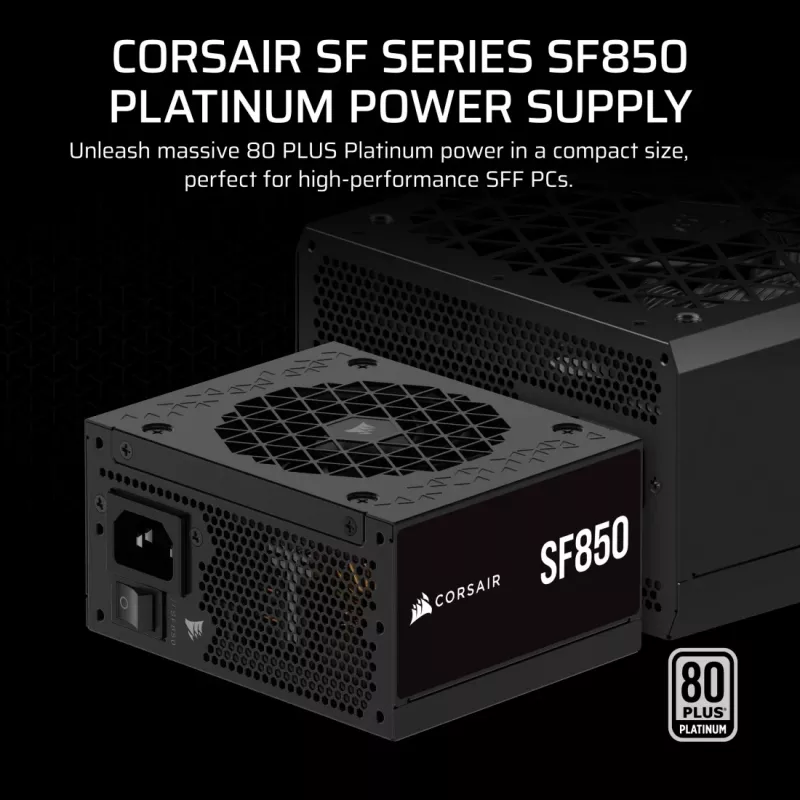 Zdroj Corsair SF850 SFX, 850 W, 80 PLUS Platinum, modulárny (CP-9020256-EU)