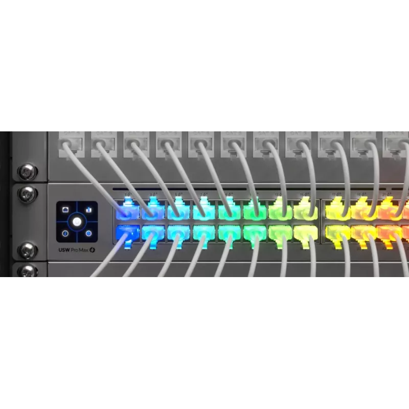 Sieťový patch kábel UBIQUITI UACC-Cable-Patch-EL-1M-W — Cat6, 1 m, 2,5 GbE, PoE++ (4PPoE), priesvitný, RJ-45 konektor samec–samec