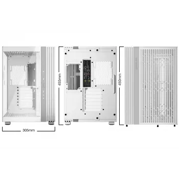 PC skriňa be quiet! LIGHT BASE 600 DX biela Midi-Tower, ATX/microATX/Mini-ATX, sklenený panel, RGB predná časť, USB-C
