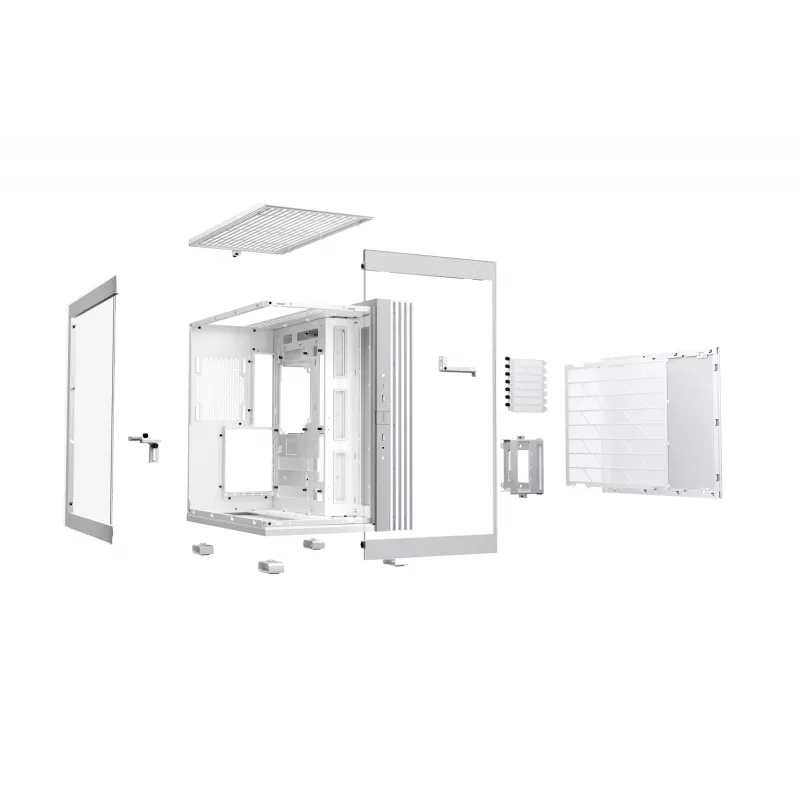 be quiet! Light Base 600 DX BGW66 počítačová skriňa Midi Tower, ATX/micro-ATX/Mini-ITX, bočný panel z tvrdeného skla, ARGB, USB-C, biela