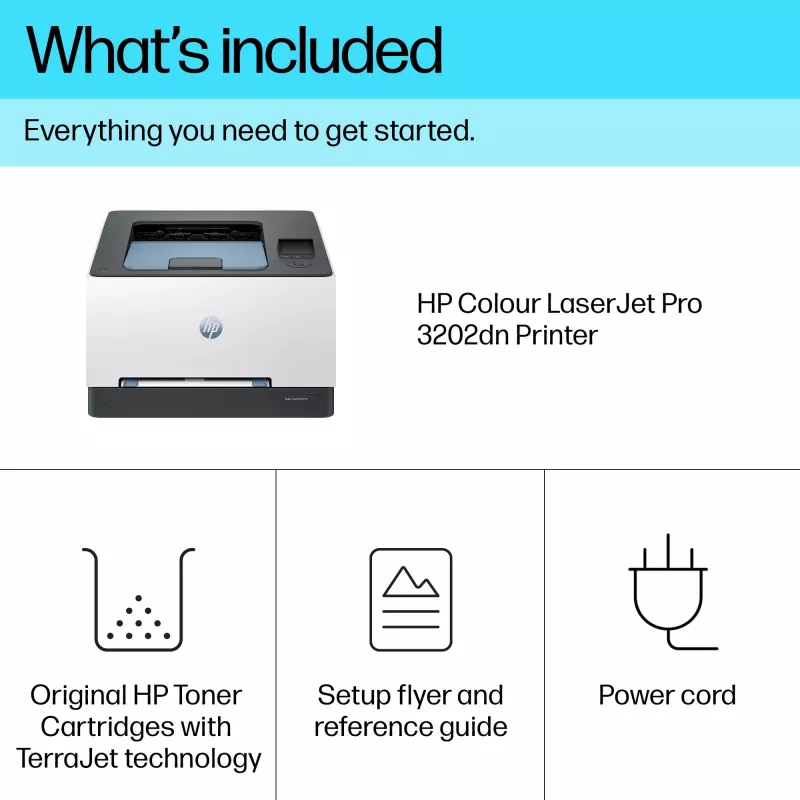 HP Color LaserJet Pro 3202dn, laser, farba, 600 x 600 DPI, A4, 25 strán/min., obojstranná tlač