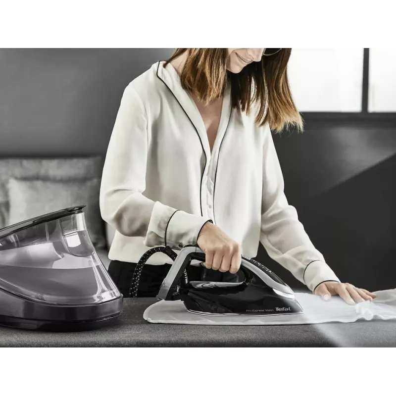 Tefal Pro Express Vision GV9821 3000 W 1,2 L Durilium AirGlide Autoclean žehliaca plocha čierna, strieborná