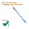 CLUB3D USB-C kábel modrý, 2 m, USB-C, USB-C, USB4 Gen 2x2, 20 Gbit/s, modrý