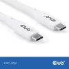 USB-C kábel CLUB3D CAC-3001 2m USB4 Gen 3x2 biely