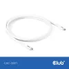 USB-C kábel CLUB3D CAC-3001 2m USB4 Gen 3x2 biely