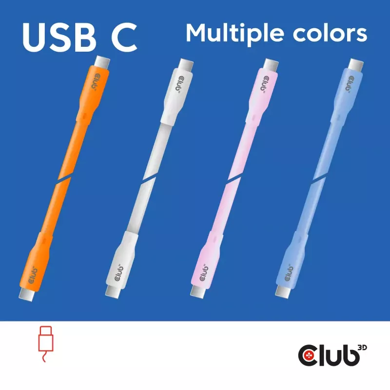 USB-C kábel CLUB3D CAC-3001 2m USB4 Gen 3x2 biely