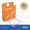 USB-C kábel CLUB3D CAC-3002 2m USB4 Gen 3x2 ružový