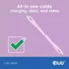 USB-C kábel CLUB3D CAC-3002 2m USB4 Gen 3x2 ružový