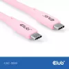 USB-C kábel CLUB3D CAC-3002 2m USB4 Gen 3x2 ružový