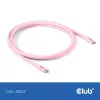 USB-C kábel CLUB3D CAC-3002 2m USB4 Gen 3x2 ružový