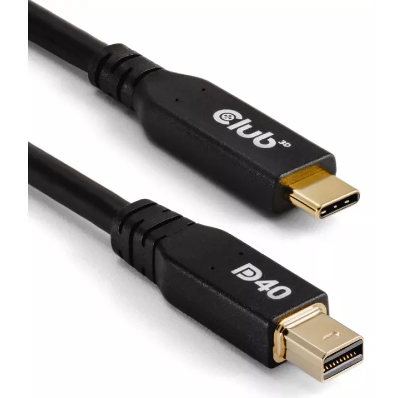CLUB3D CAC-1561 DisplayPort kábel 2 m Mini DisplayPort USB Type-C čierny