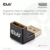 Adaptér club 3D DisplayPort konektor samec na DisplayPort 1.4 konektor samica 90° uhlový, podporuje 4K@120Hz