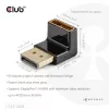 Adaptér club 3D DisplayPort konektor samec na DisplayPort 1.4 konektor samica 90° uhlový, podporuje 4K@120Hz