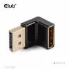 Adaptér club 3D DisplayPort konektor samec na DisplayPort 1.4 konektor samica 90° uhlový, podporuje 4K@120Hz