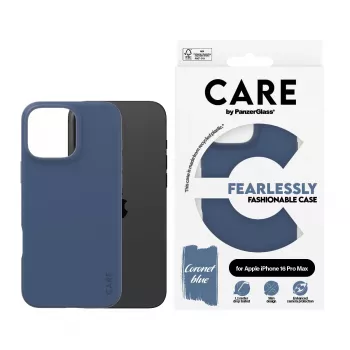 Puzdro PanzerGlass CARE módne puzdro modré iPhone 16 Pro Max transparentné