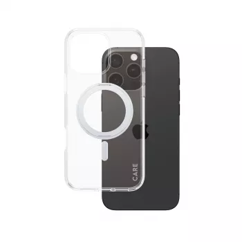PanzerGlass CARE™ by ® Case transparentný so strieborným stojanom & MagSafe iPhone 16 Pro Max