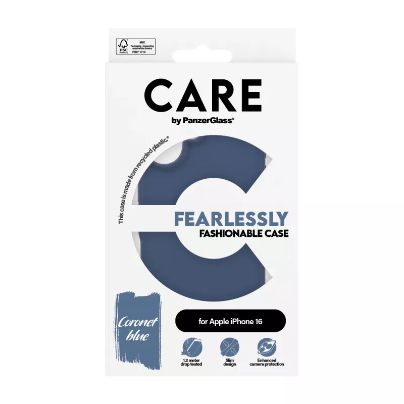 Kryt PanzerGlass CARE by Fashionable Case, modrý, iPhone 16