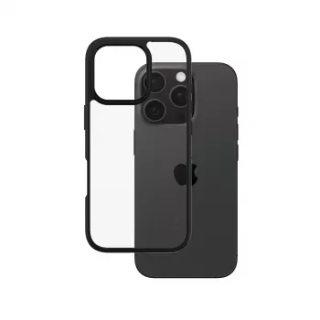 PanzerGlass CARE™ by ® Urban Combat puzdro transparentné s čiernym rámom pre iPhone 16 Pro
