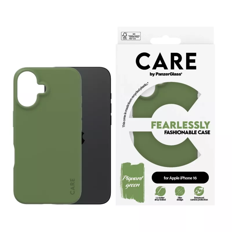 PanzerGlass CARE™ by ® puzdro zelená iPhone 16