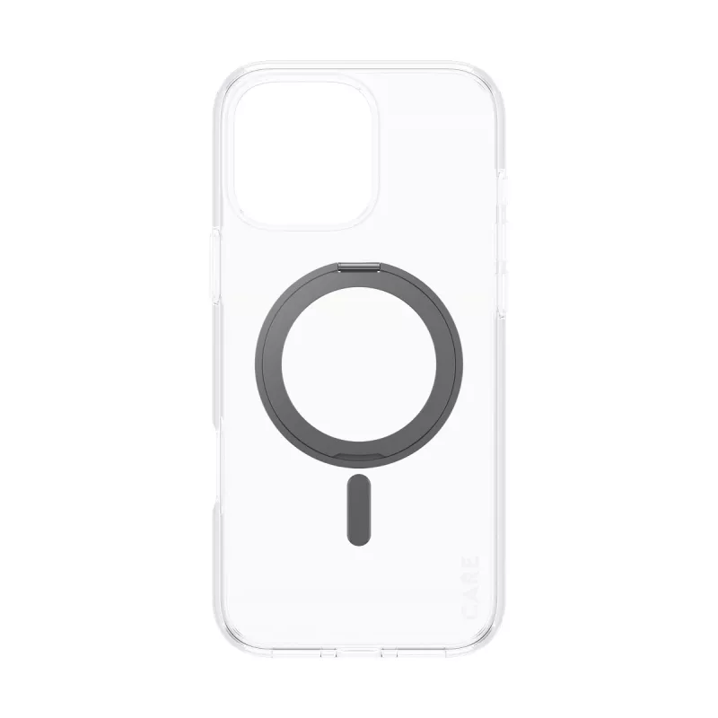 PanzerGlass CARE™ by ® puzdro transparentné s čiernym stojanom a MagSafe pre iPhone 16 Pro Max