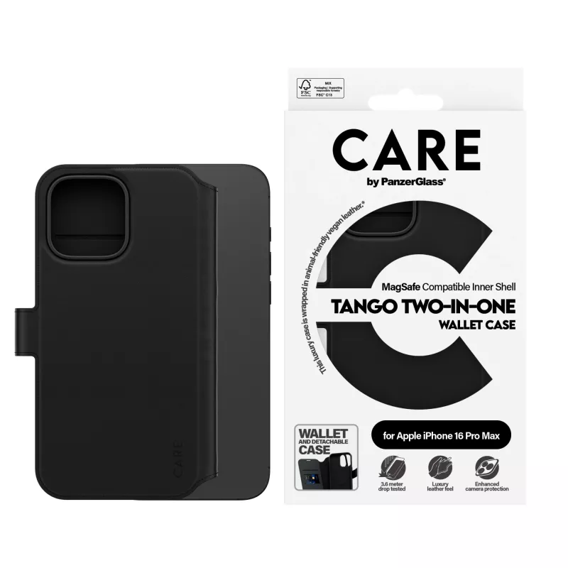 PanzerGlass CARE™ by ® Tango 2-in-1 puzdro s peňaženkou a MagSafe iPhone 16 Pro Max