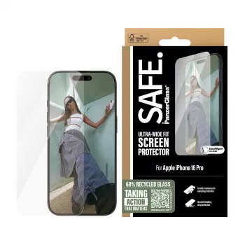PanzerGlass SAFE. by ® ochranná fólia displeja iPhone 16 Pro | Ultra-Wide Fit