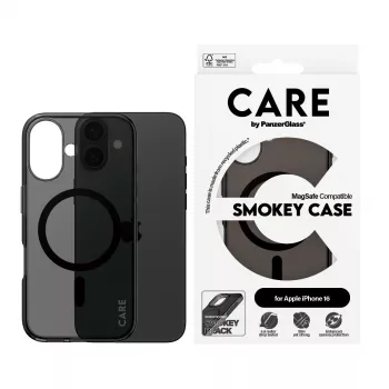 PanzerGlass CARE™ by ® Urban Combat puzdro Smokey s čiernym MagSafe iPhone 16