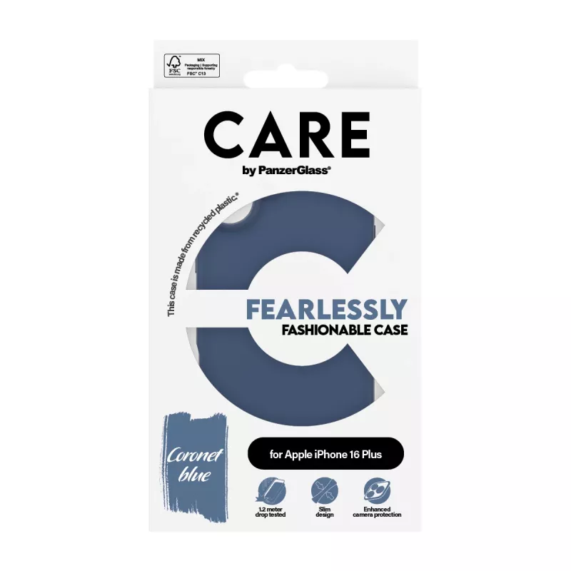 Kryt PanzerGlass CARE by Fashionable Case pre iPhone 16 Plus, modrý