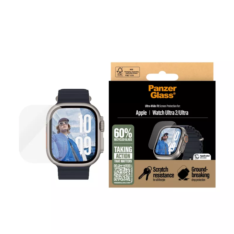 PanzerGlass ® ochranná fólia displeja Apple Watch Ultra 3 | Ultra 2 | Ultra | 49 mm