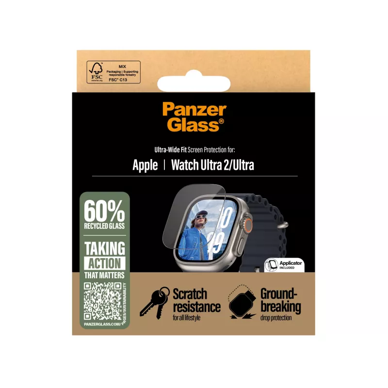 PanzerGlass ® ochranná fólia displeja Apple Watch Ultra 3 | Ultra 2 | Ultra | 49 mm