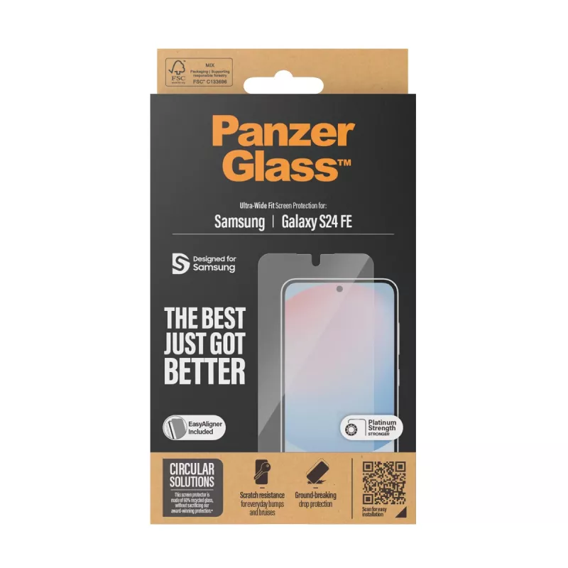 PanzerGlass® ochranná fólia displeja Samsung Galaxy S24 FE | Ultra-Wide Fit s EasyAligner