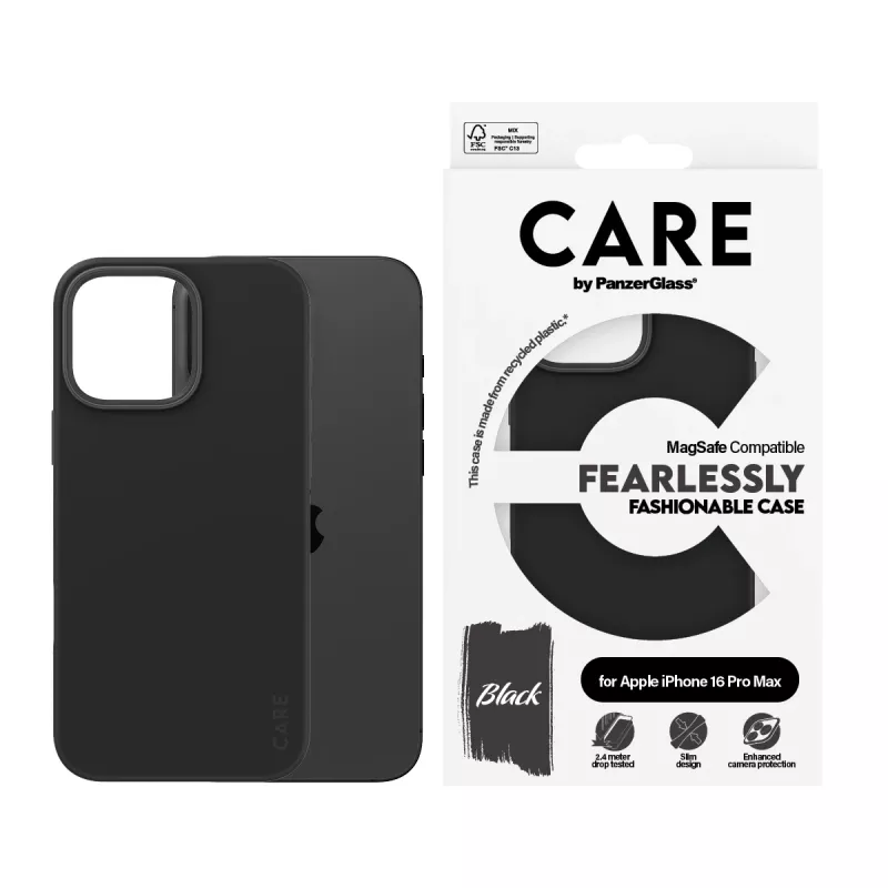 PanzerGlass CARE™ by ® puzdro Black w. MagSafe iPhone 16 Pro Max