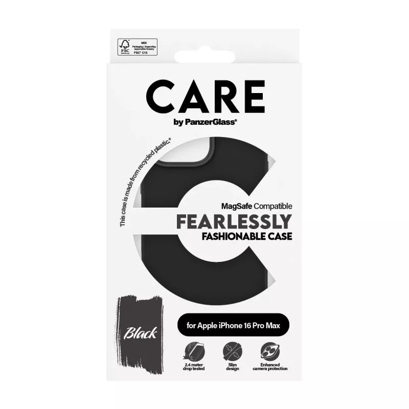 PanzerGlass CARE™ by ® puzdro Black w. MagSafe iPhone 16 Pro Max