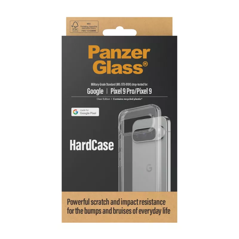 PanzerGlass HardCase 1267 puzdro pre Google Pixel 9 / 9 Pro, priehľadné