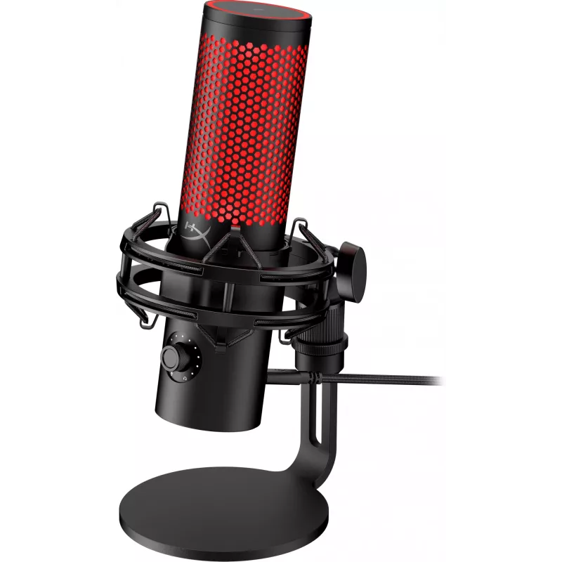 HyperX QuadCast 2 – USB mikrofón (čierny), podcastový mikrofón, -7,5 dB, 20 – 20000 Hz, 0,05 %, 32 Ω, 24 bit