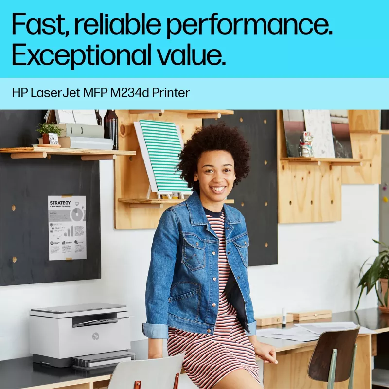 Multifunkčná tlačiareň HP LaserJet MFP M234d – mono laser, 29 str./min, duplex, Ethernet, A4