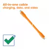 CLUB3D kábel / adaptér USB kábel USB4 Gen 2x2 2 m USB C oranžový